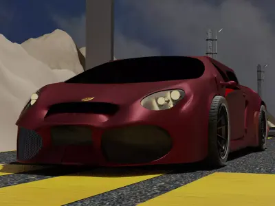 porsche sports car 3D model