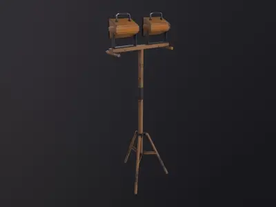 Work Light Tripod 3D Model Low-poly 3D model