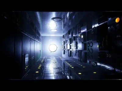 Industrial Sci-fi Low-poly 3D model