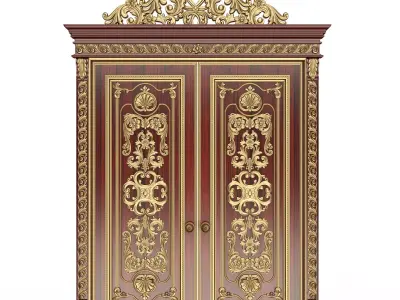 Carved Door Classic 01501 Wood Low-poly 3D model