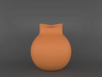 pitcher 3d model orange vase 3D model