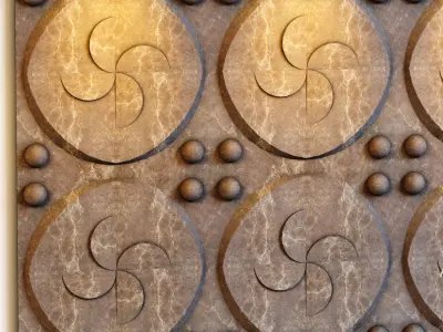 3d wall panel set 03 Low-poly 3D model