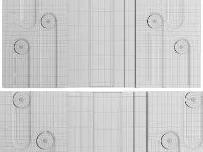 Decorative wall panel N1 3D model