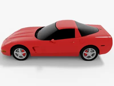 Chevrolet Corvette C5 Low-poly 3D model