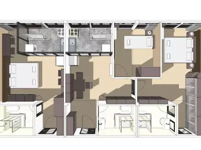 Apartment interior 3D model