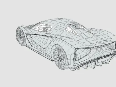 Lotus Evija 2020 Low-poly 3D model