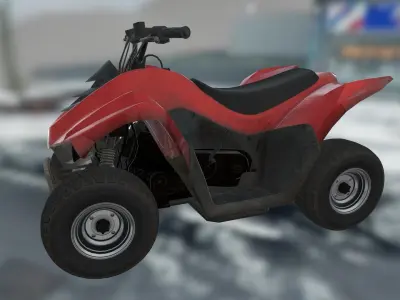 Vehicles - Motorbike Low-poly 3D model