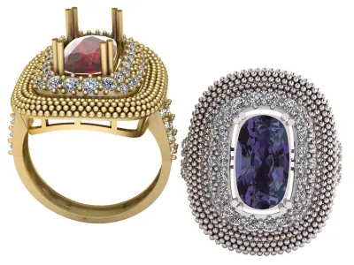 LUXURY GOLDEN RING 3D PRINTABLE MODEL 3D print model