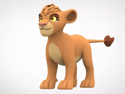Tama Cub Low-poly 3D model
