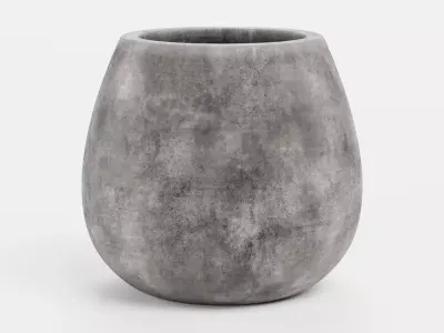 -Concrete Flower Pot V1- 3D model