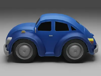 Cartoon Beetle 3D Low-poly 3D model