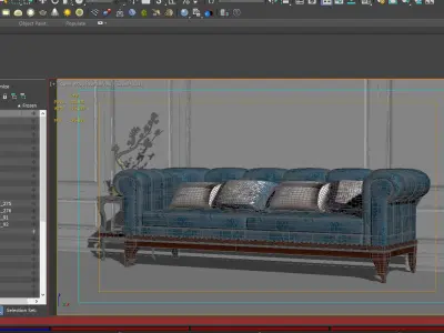 cabinet cabinet wardrobe sofa bed table bookshelve 3D model