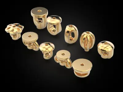 10 Screw Backs 3D print model