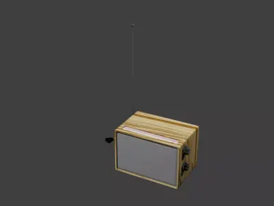 old radio 3D model