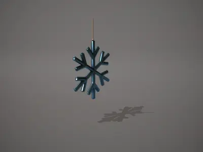 Snowflake Decorations Low-poly 3D model