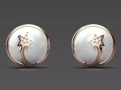 nice pearl earring pe0041 3D print model