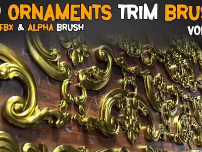 50 Ornaments Trim Brushes    Vol 20 3D model