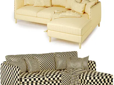 Lomeo Fixed corner sofa 3D model