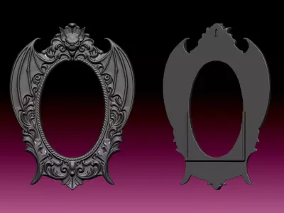 gothic frame  3D print model