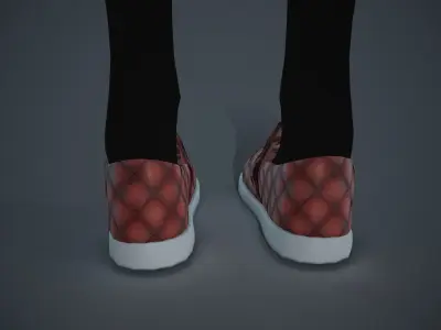 Brown Leather Shoes Style 2  Low-poly 3D model