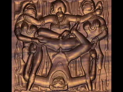 Kama Sutra Basorelief for CNC 3D Router 3D print model
