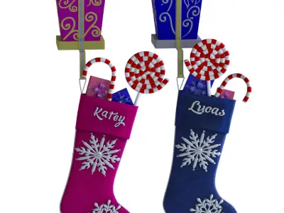 Christmas Socks 3D model
