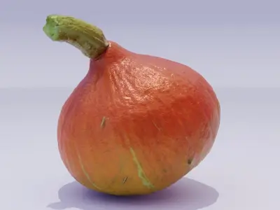 Ultra-realistic pumpkin high-poly 3D model