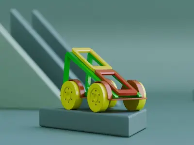 Car Toy Low-Poly Low-poly 3D model