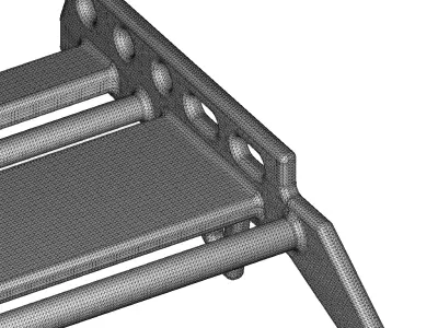 Plastic Automotive Chassis Frame Toy 3D model