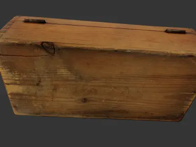 Old Wooden Box - Low Poly - Photogrammetry Low-poly 3D model
