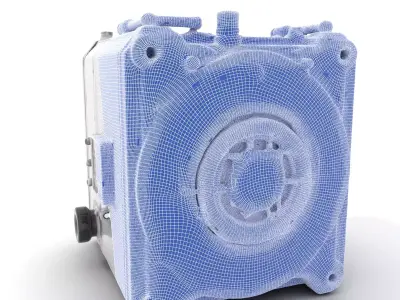 Futuristic Industrial Machine model pack Low-poly 3D model