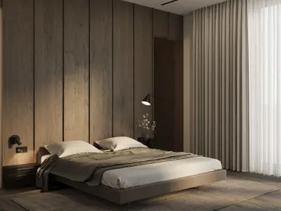 Modern Master Bedroom 3D model