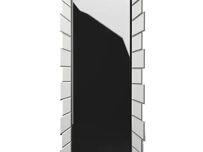 Rectangle Wood Wall Mirror 3D model purchase
