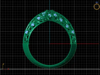 Two Head Women Ring 3DM Womens Ring 3d models 3D print model 3D print model 20