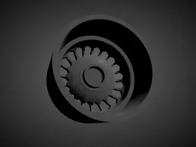 Mtechnica Turbo Rallye scalable and Printable rim 3D print model