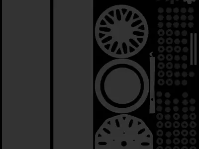 ESR CS1 gloss black Rims 3D model