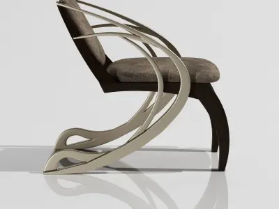 Chair art deco style 3D model