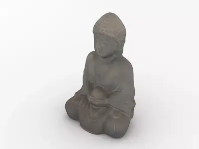 Sitting Buddha Statue 002 3D model