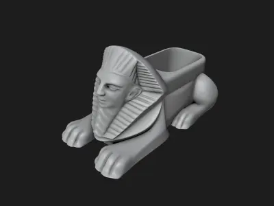 Egyptian Sphinx Planter - Pen Holder 3D print model