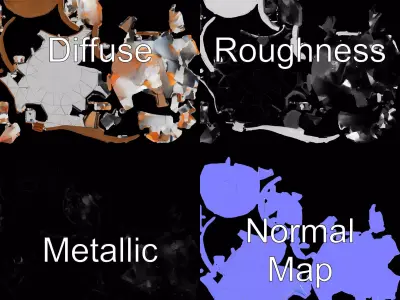 White Geodesic Dome model pack Low-poly 3D model