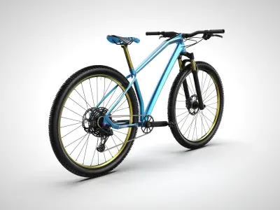 HARDTAIL MOUNTAIN BIKE 29 INCH WHEEL -  ACTUAL DIMENSION 3D model