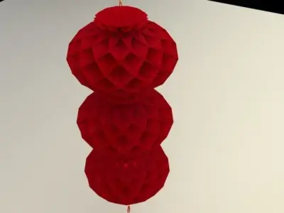Chinese Honeycomb Red lantern 3D model