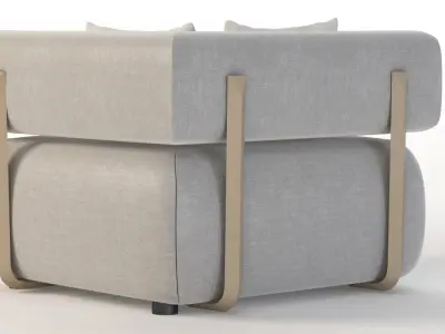 Dedon Brixx Sofa Module Corner Right Left 3D model