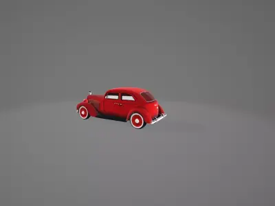 Vintage Red Car 3D model