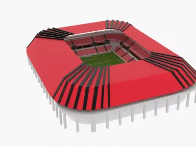 Football Stadium Low-poly 3D model 21