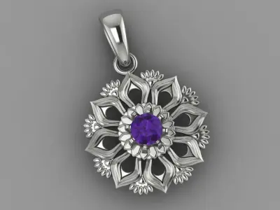 Mehendi pendant  3D print model