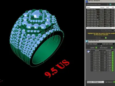 Luxury Men Rings Designs 4MR080 3D print model
