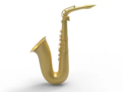 Saxophone golden 3D model