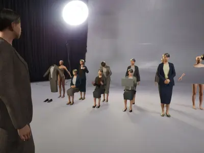 Modular Character - Asian Business Woman - FK2 Low-poly 3D model