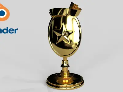 Award Trophy 04 Low-poly 3D model